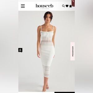 House of CB Gia ivory midi dress